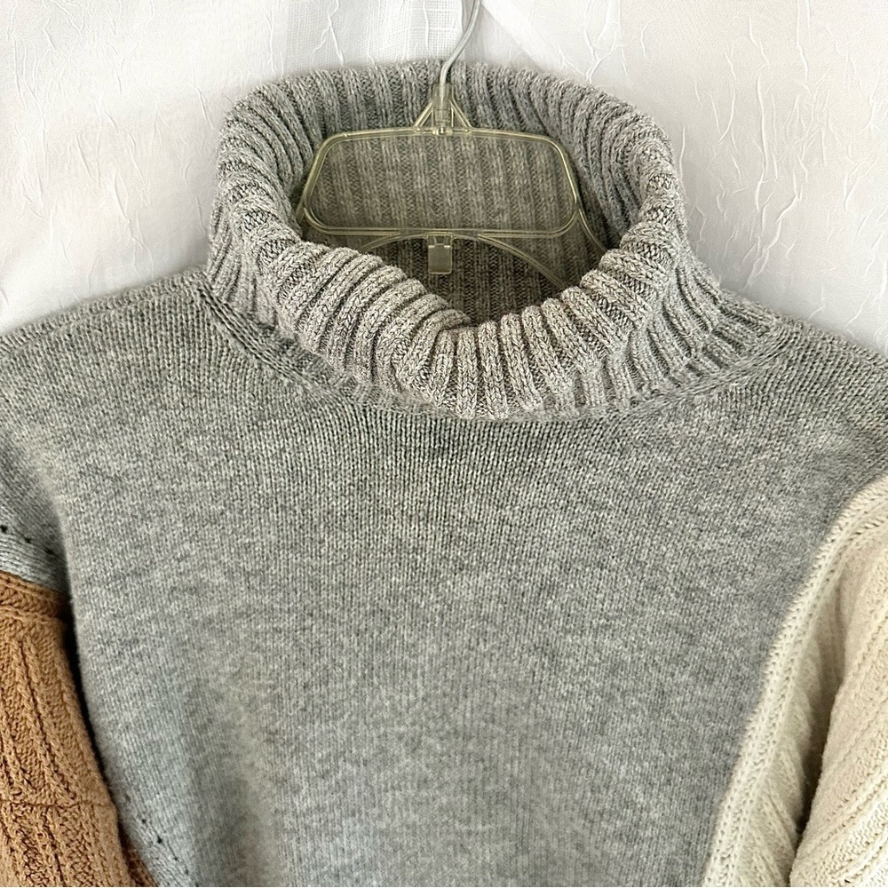 French Connection High Neck Sweater Blouse Small - image 7